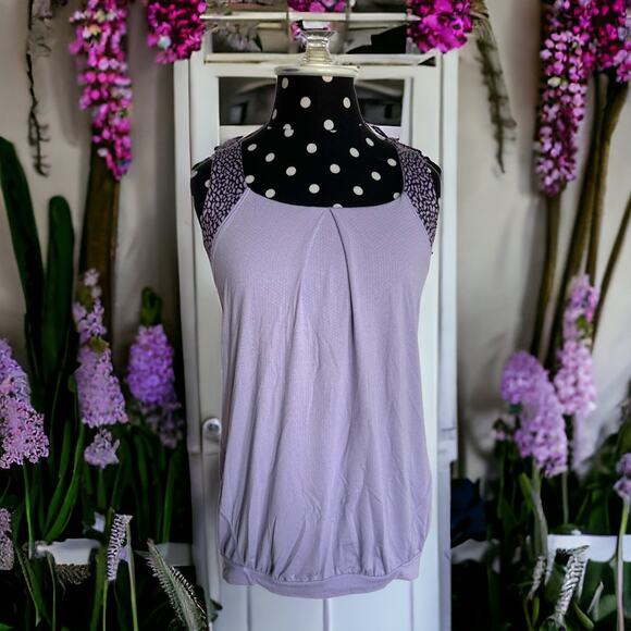 lululemon Womens Tank Sz 6 Nouveau Limits Lilac Miss Mosaic Deep‎ Zinfandel - Picture 8 of 16